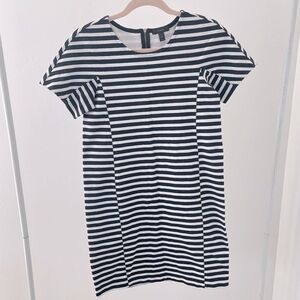 J Crew Black and White Striped Shirt Dress in size XS